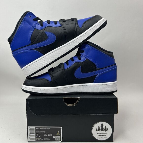 Nike Shoes Air Jordan 1 Mid Retro GS “Hyper Royal” 2023 - Picture 3 of 5